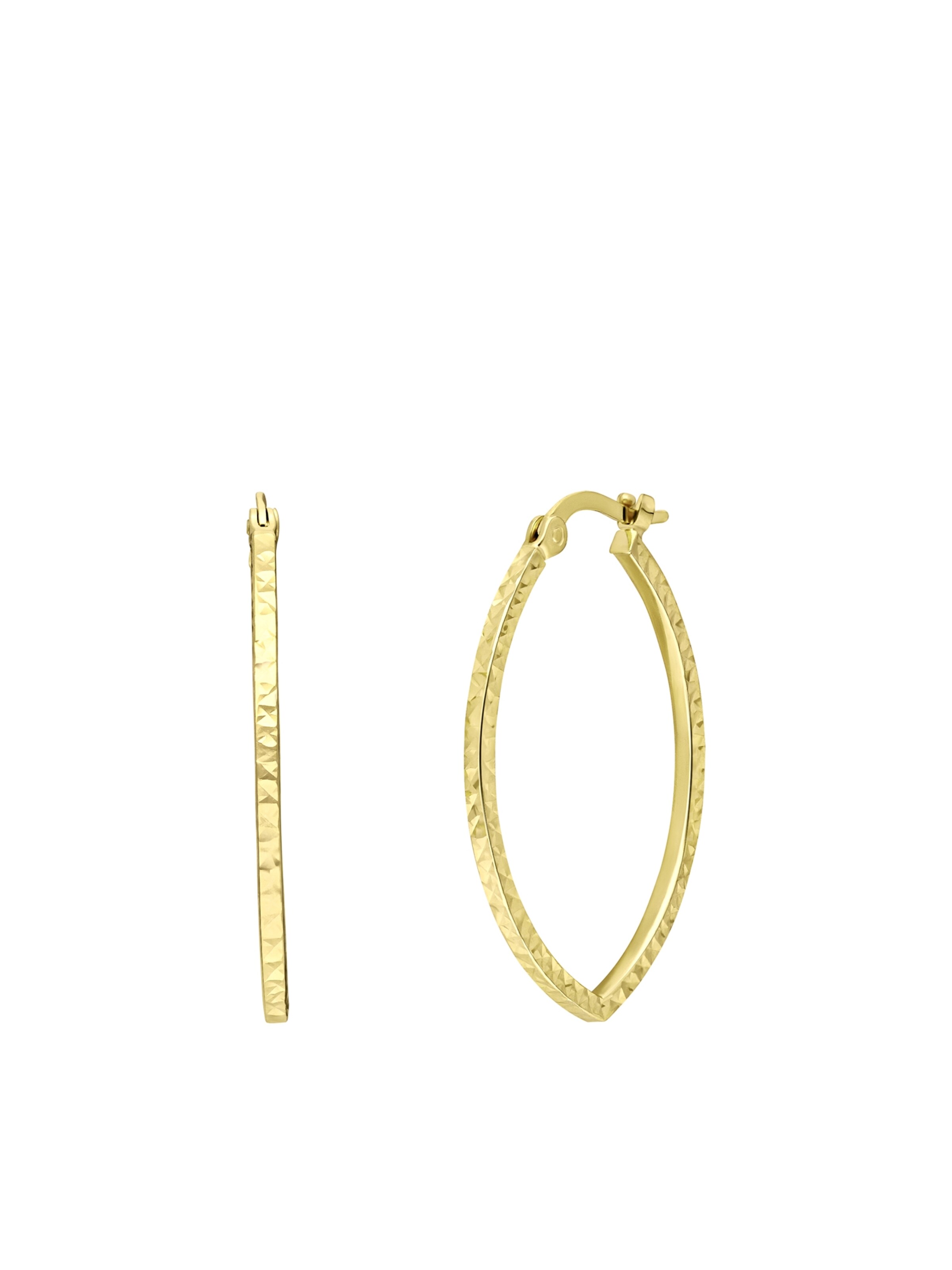 Lucardi Earrings 'Klassisch' in Gold: front