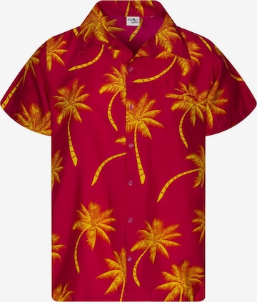 King Kameha T-shirt 'Palmshadow' i gul: framsida