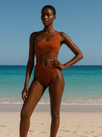 Billie Swim Bandeau Badeanzug 'Biarritz One Piece'‌‌‌‌ in Braun