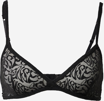 WEEKDAY Triangle Bra 'Bonnie' in Black: front