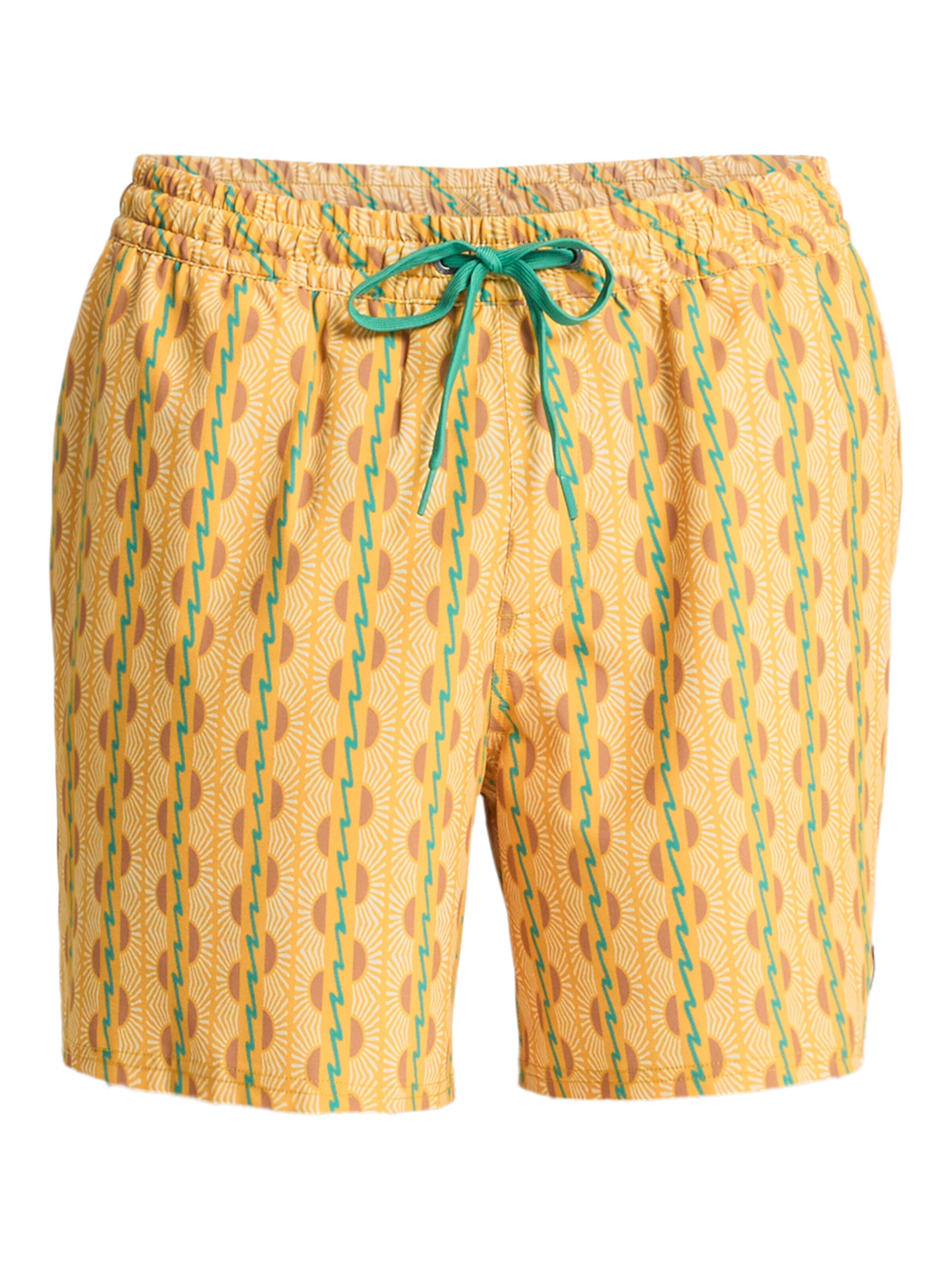 QUIKSILVER Badeshorts 'Stretch Printed Volley 16' in Gelb: Vorderseite