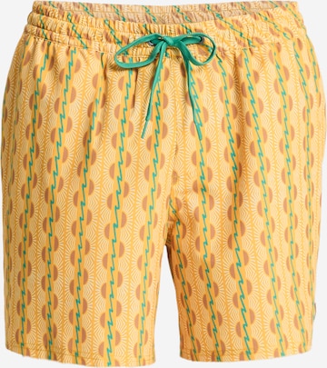 QUIKSILVER Badeshorts 'Stretch Printed Volley 16' in Gelb: Vorderseite