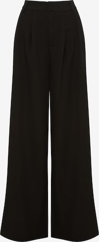 Calli Wide leg Pleat-Front Pants 'ISLA' in Black: front