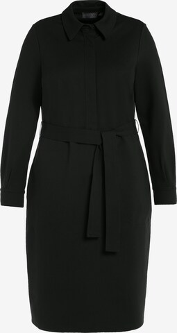 Ulla Popken Shirt Dress in Black: front