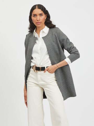 VILA Knit Cardigan in Grey: front