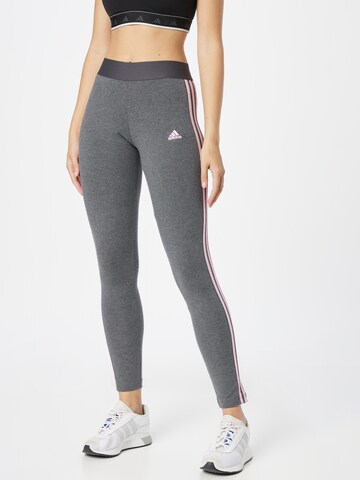 ADIDAS SPORTSWEAR Skinny Sportsbukse 'Essential' i grå: forside