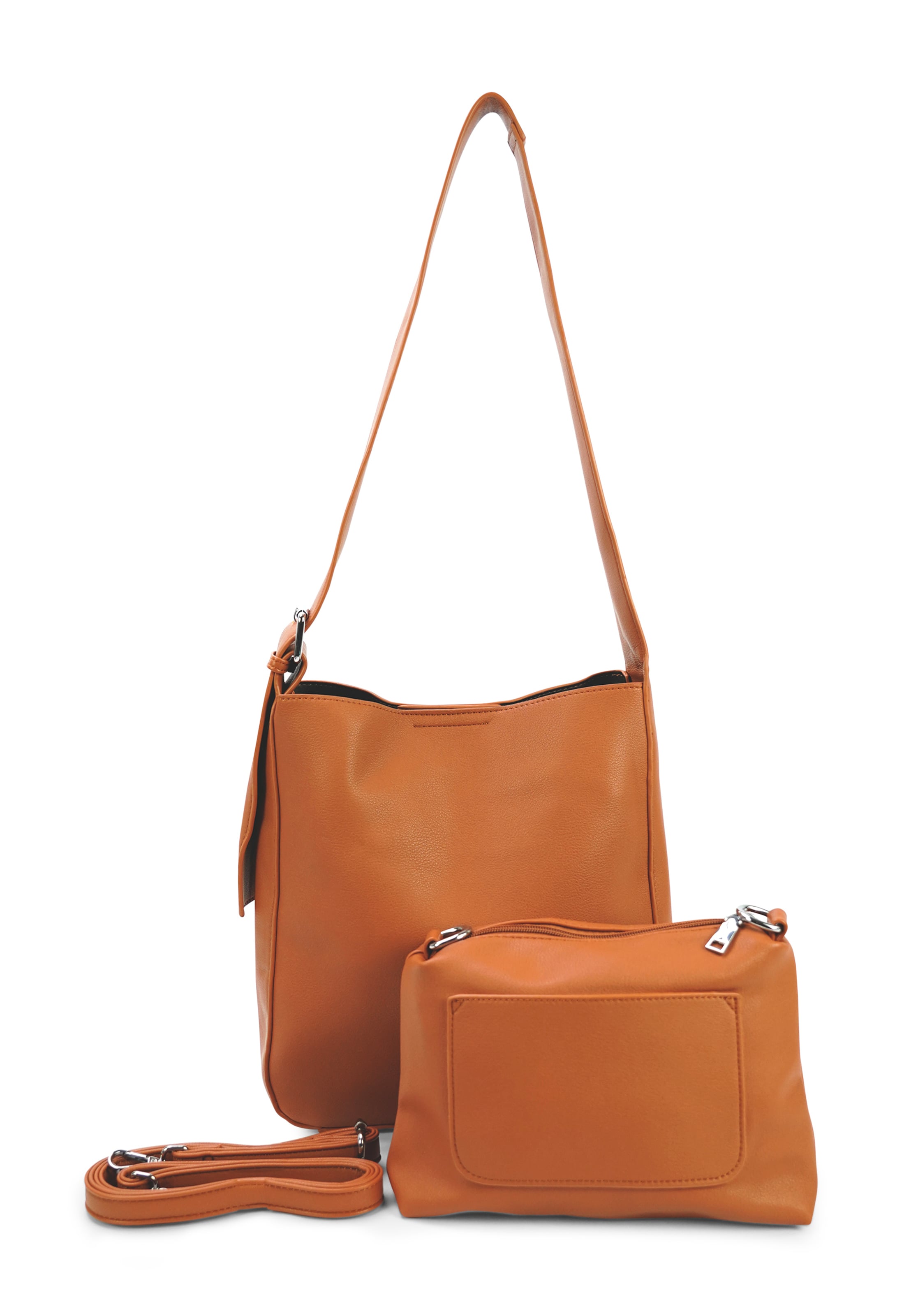 HARPA Crossbody Bag 'Biddy' in Brown: front