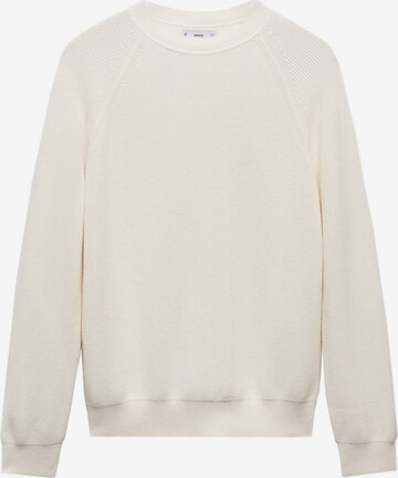 Pull-over 'Essentials' MANGO MAN en blanc : devant