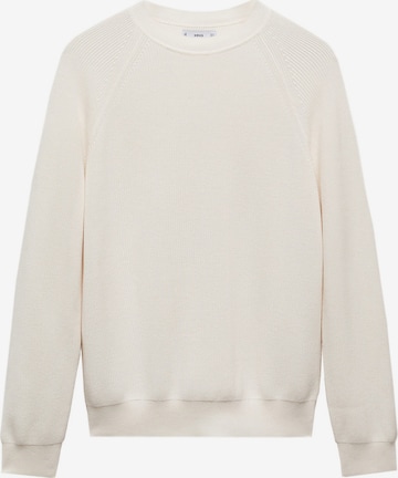 Pull-over 'Essentials' MANGO MAN en blanc : devant