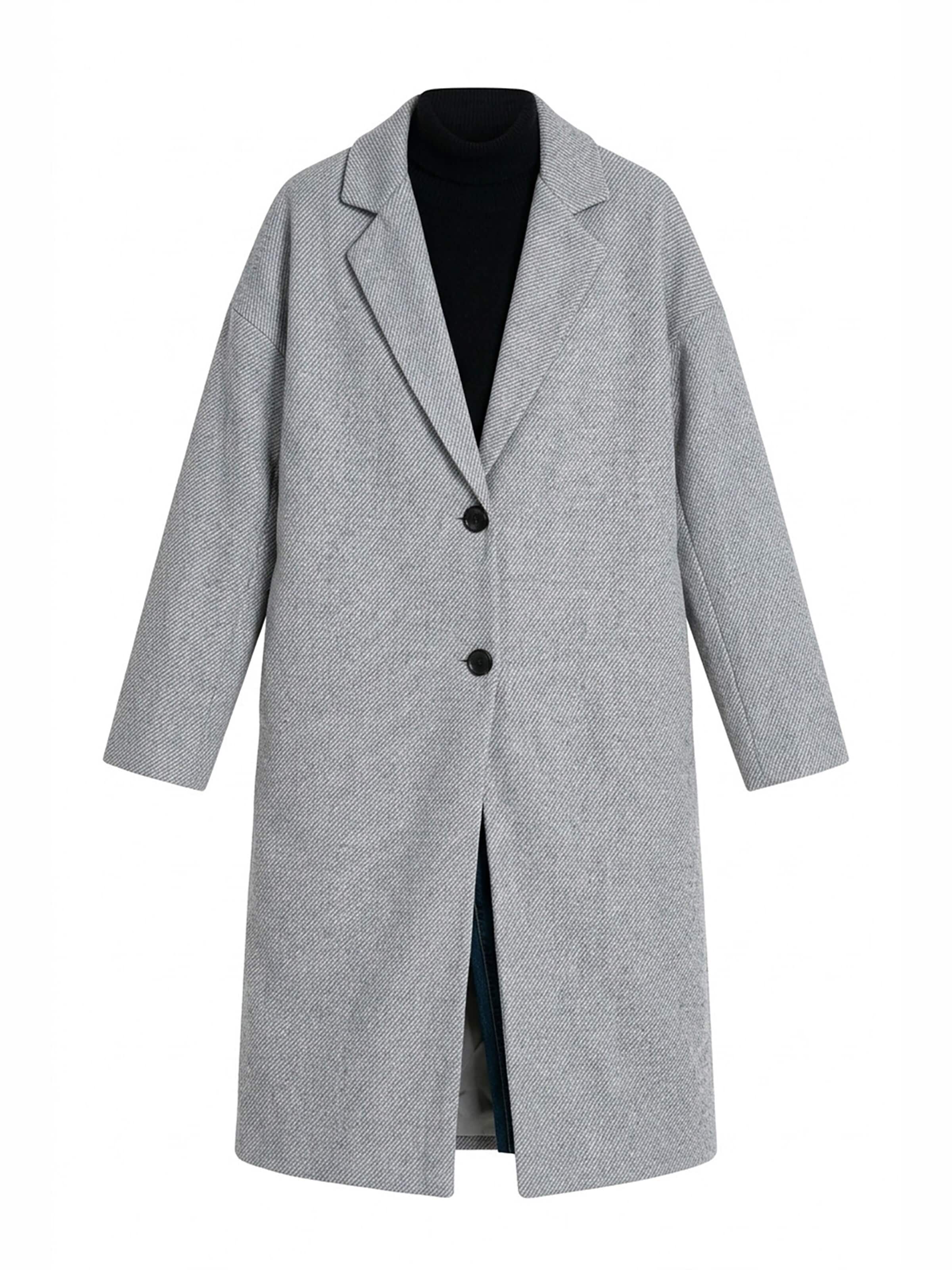 Figl Between-Seasons Coat 'M1111' in Grey: front
