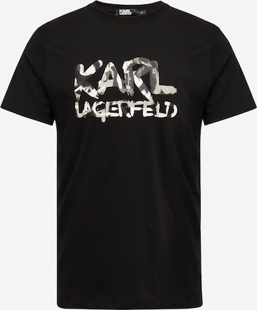 T-Shirt Karl Lagerfeld en noir : devant