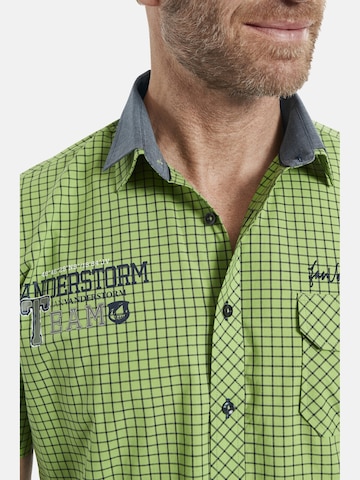 Jan Vanderstorm Regular fit Overhemd 'Rutger' in Groen