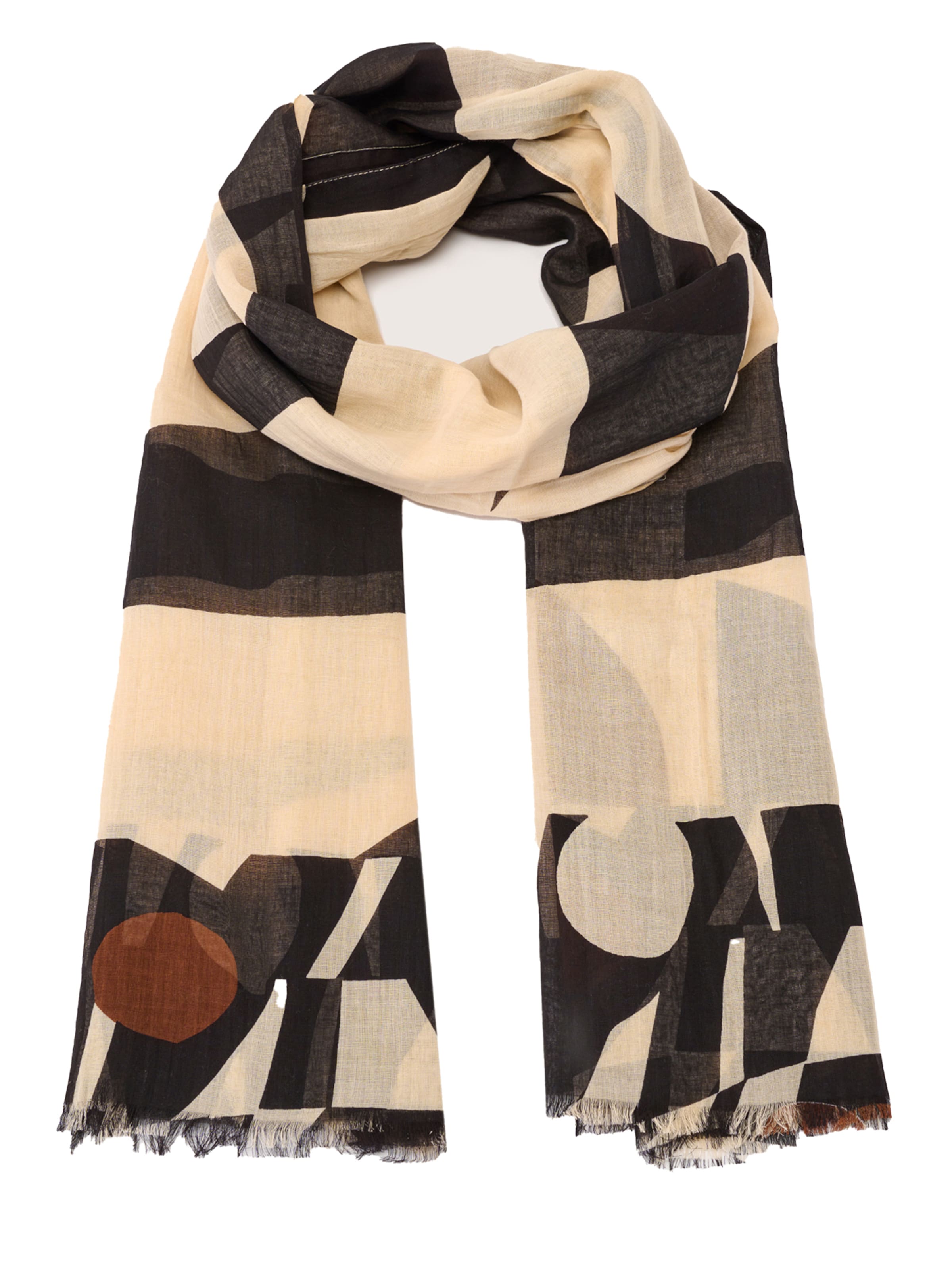 Écharpe Camomilla Italia en beige : devant