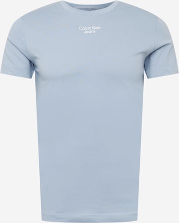 T-Shirt Calvin Klein Jeans en bleu : devant