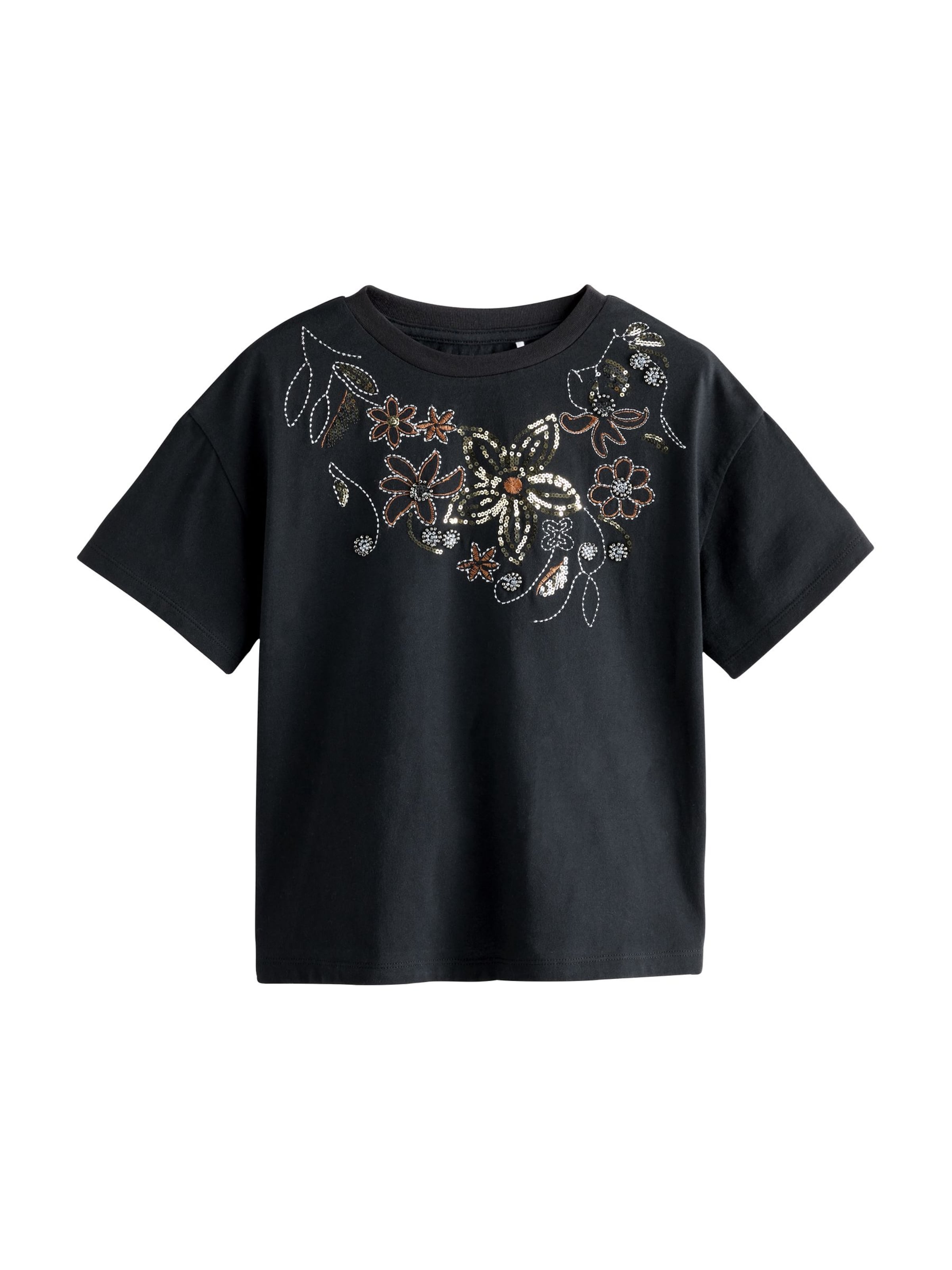 Tricou de la Next pe negru: față