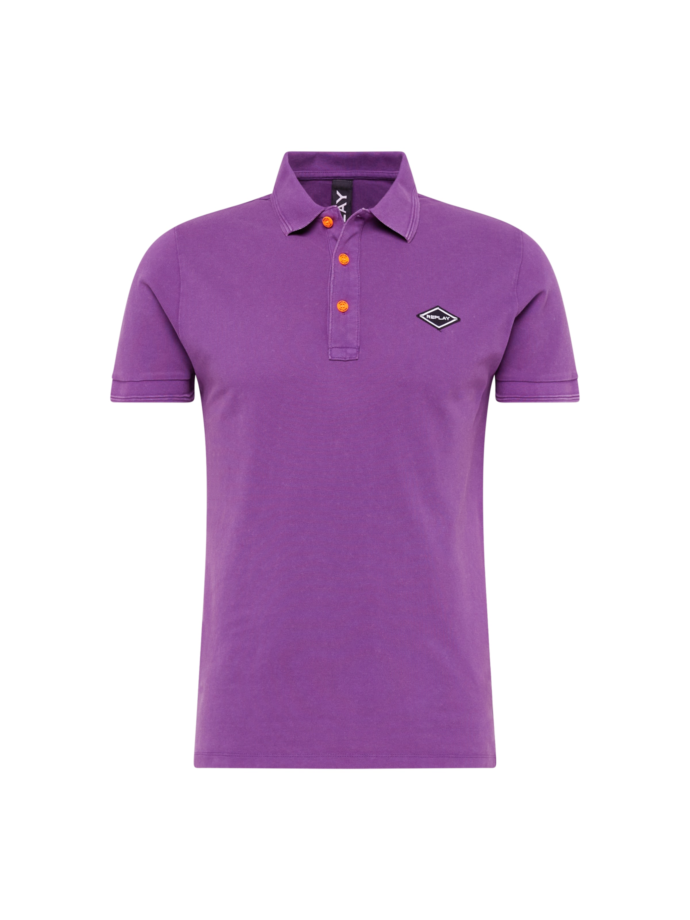 REPLAY Poloshirt in Lila: Vorderseite