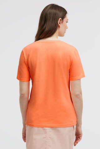 Soccx Basic Logo T-Shirt mit V-Ausschnitt in Orange