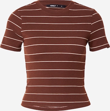 ONLY - Camiseta 'ONLLUPE' en marrón: frente