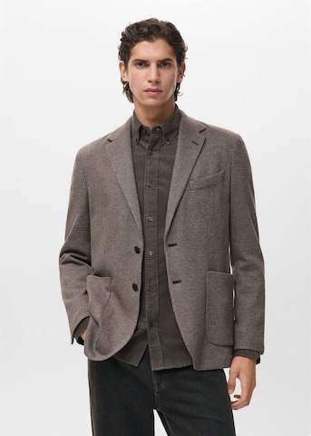 MANGO MAN Slim Fit Sakko 'Aneto' in Braun: Vorderseite