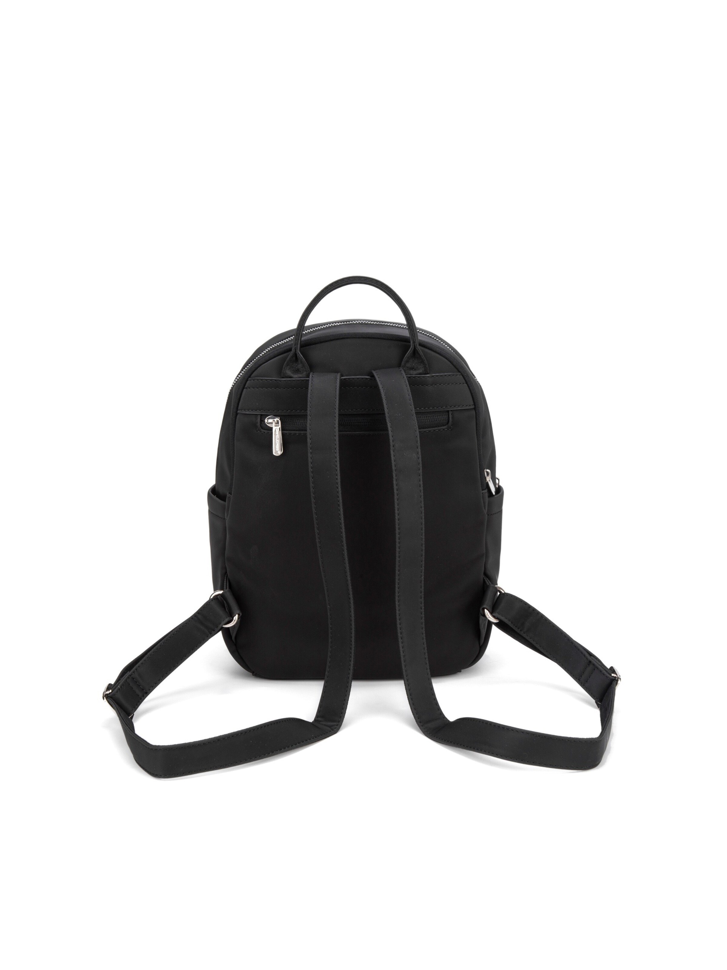 Zaino 'Zaino David Jones Pelle Vegana con Tasca Zip' di David Jones in nero