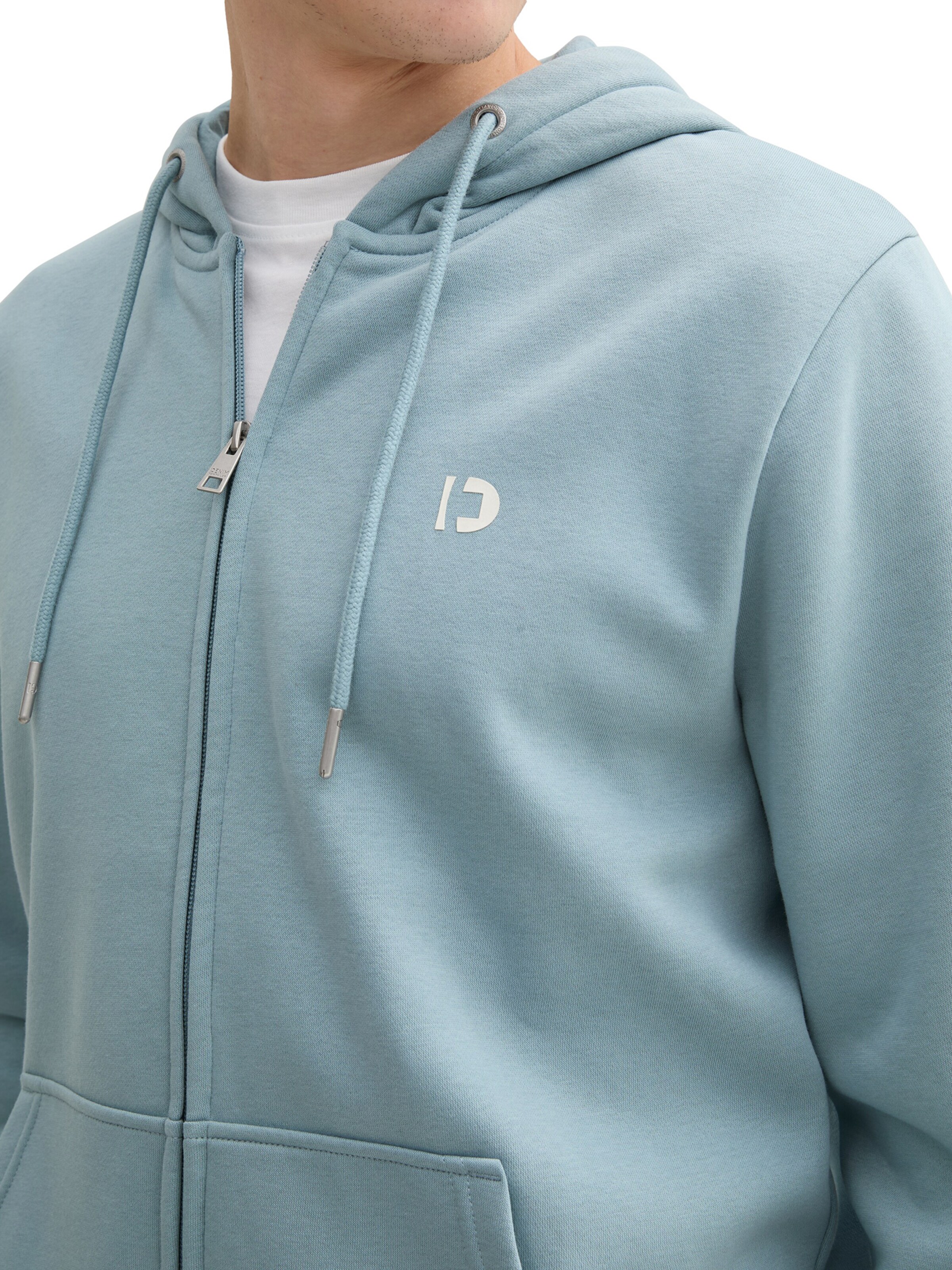 TOM TAILOR DENIM Sweatjacke in Blau