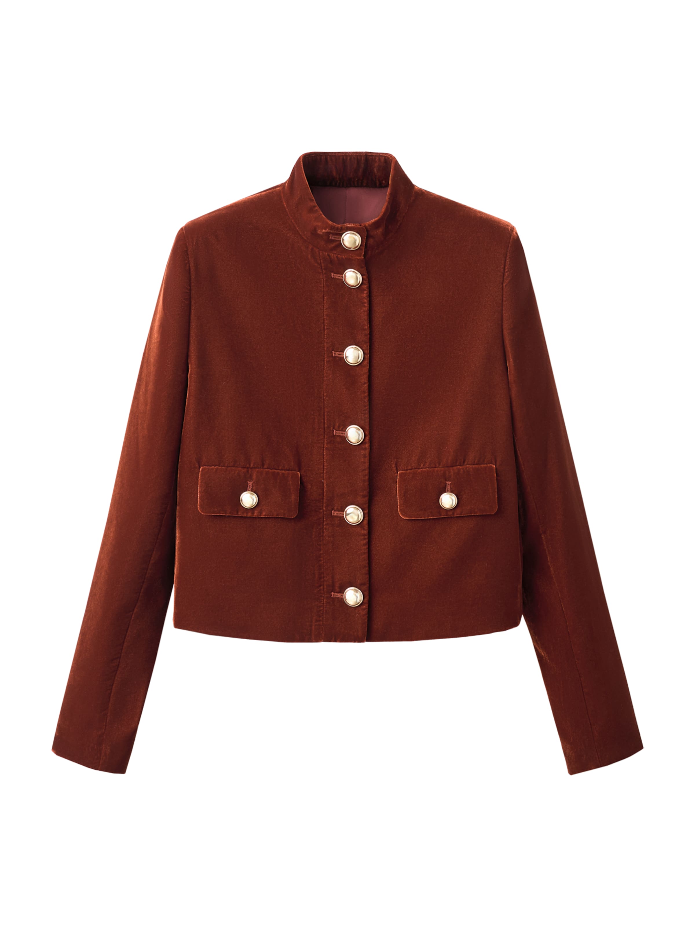 MANGO Kurtka przejściowa 'CLAUDI' w kolorze brązowy: przód