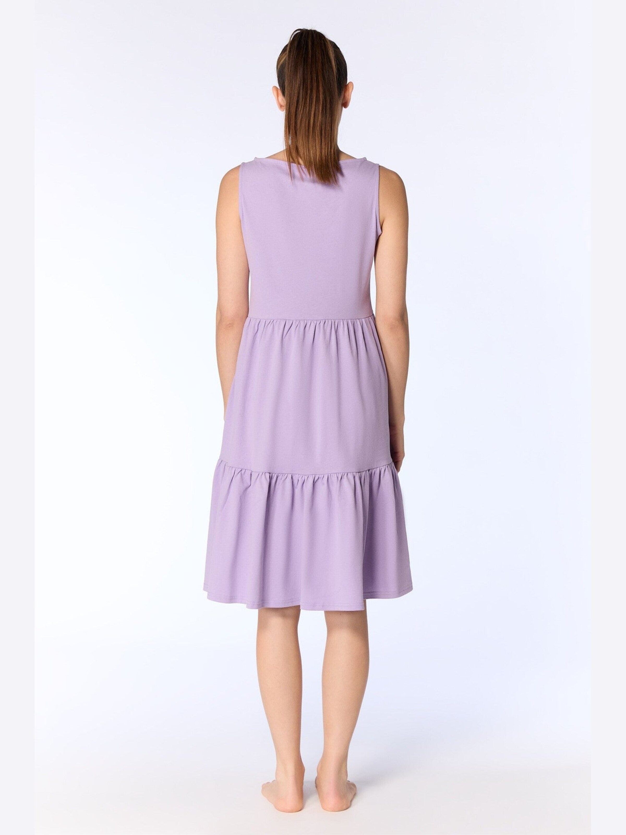 Leela COTTON Dress in Purple