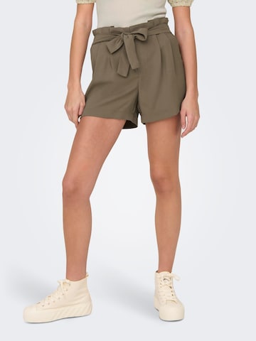 ONLY Regular Pleat-front trousers 'NEW FLORENCE' in Brown: front