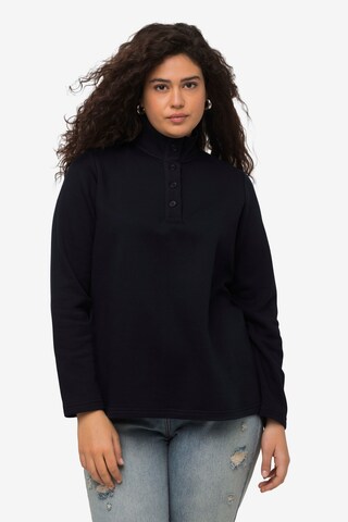 Sweat-shirt Ulla Popken en bleu : devant