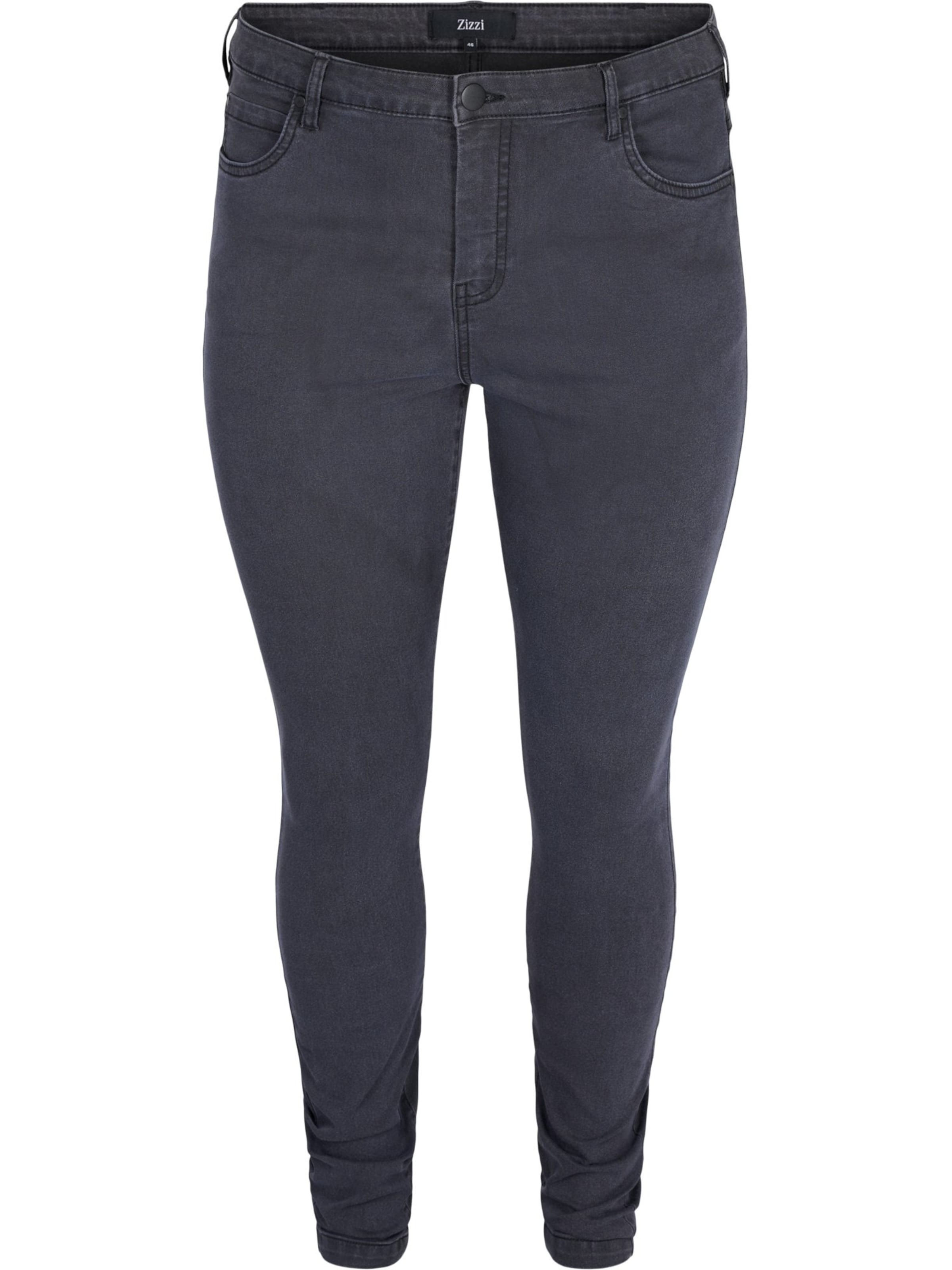 Slimfit Jeans 'AMY' di Zizzi in grigio: frontale