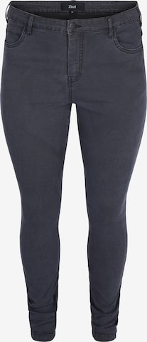 Zizzi Slim fit Jeans 'AMY' in Grey: front