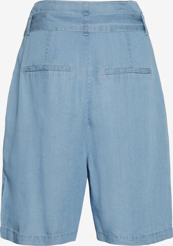 VERO MODA Loose fit Pleat-Front Pants 'Vivian Aneve' in Blue