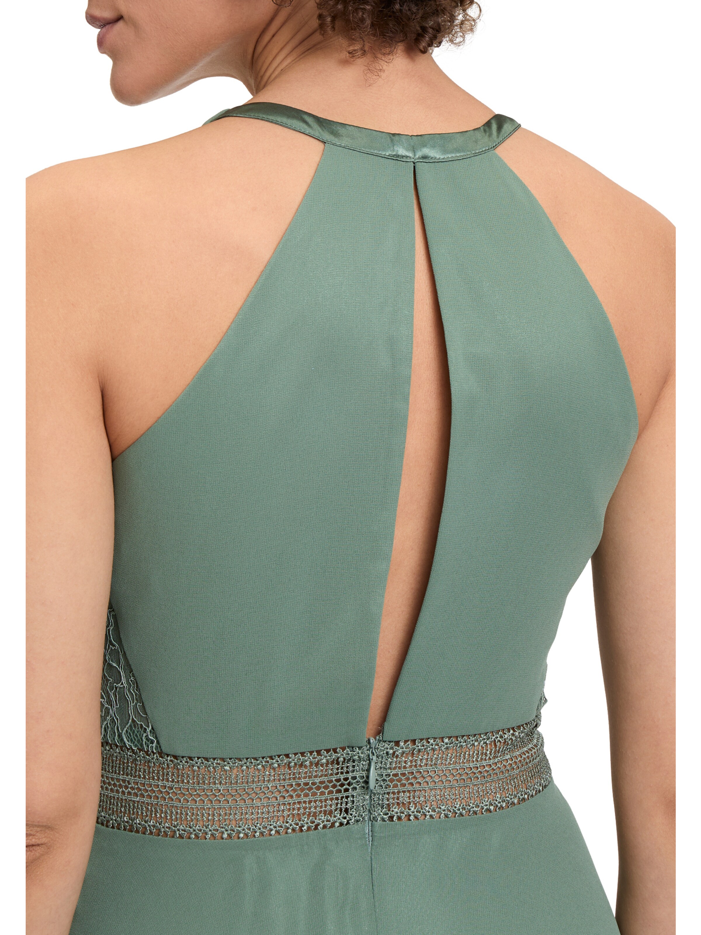 Vera Mont Abendkleid mit Spitze in Grün
