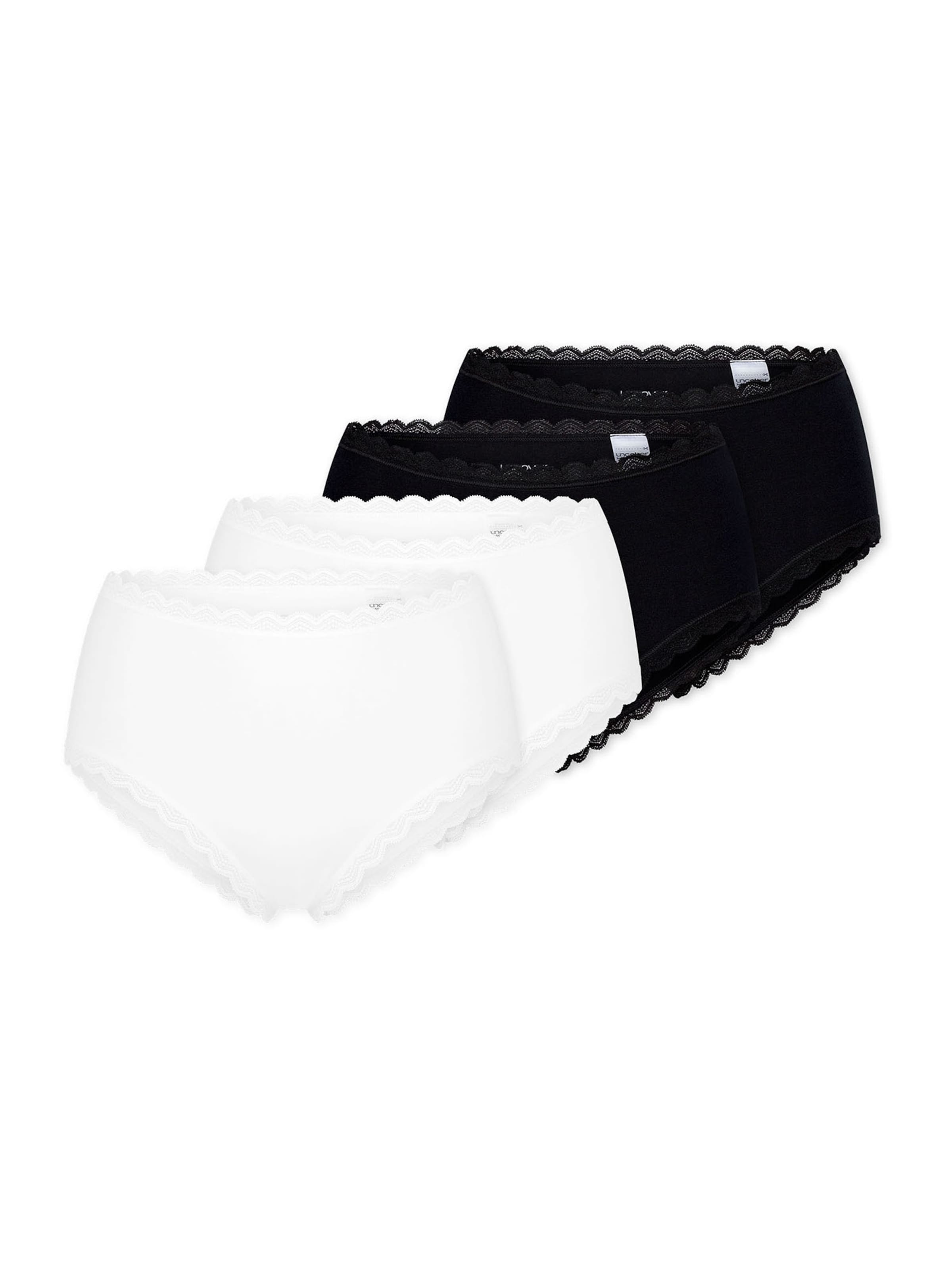 Slip ' Cotton Lace ' uncover by SCHIESSER en noir : devant