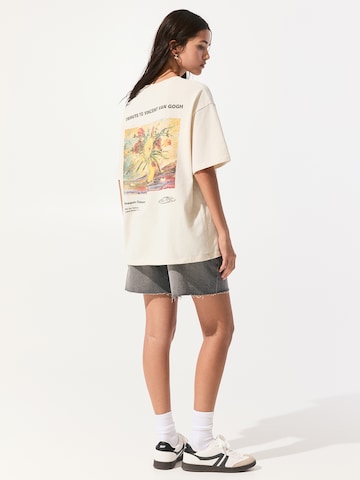 Pull&Bear Tričko - Béžová: predná strana