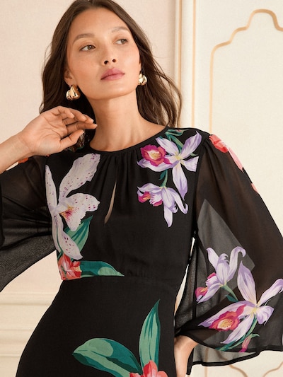 Suknelė iš love & roses, spalva – žalia / purpurinė / raudona / juoda, Prekių apžvalga