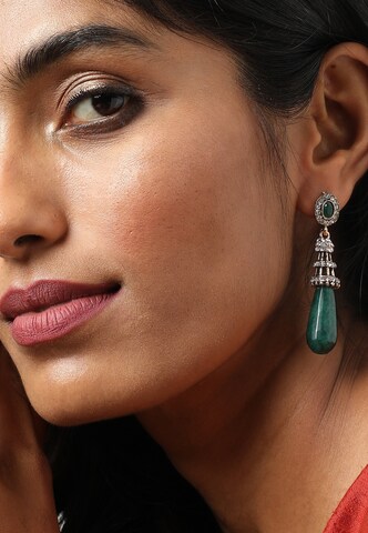 SOHI - Brincos 'Quinn' em verde: frente