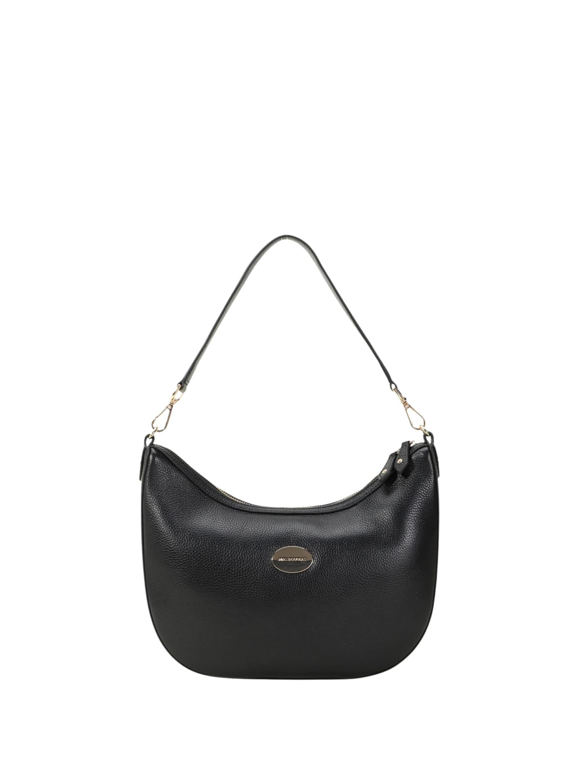 MAC DOUGLAS Handtas 'Mac Douglas Sacs À Main S Coree Alba Cuir Noir' in Zwart: voorkant