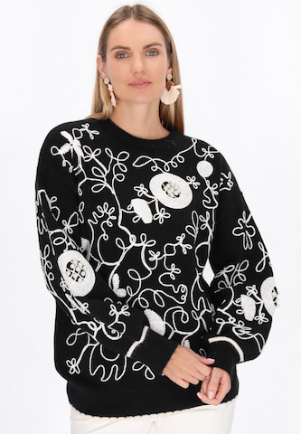 Pull-over usha FESTIVAL en noir : devant