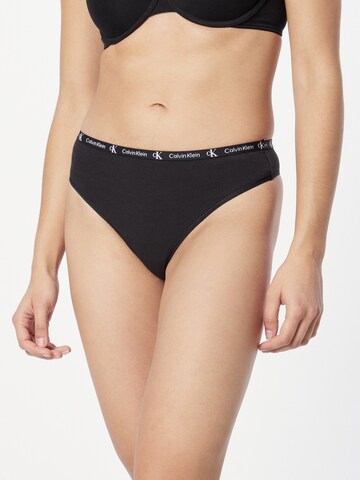 Calvin Klein Underwear Thong in Black: front