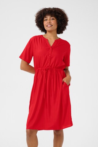 Robe-chemise 'CRTiah' Cream en rouge : devant