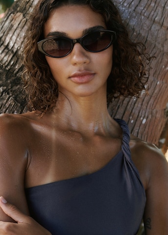 MANGO Badeanzug 'Rox' in Grau