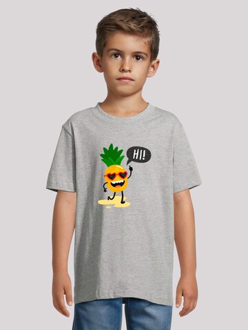 T-Shirt 'Sommer Ananas' F4NT4STIC en gris : devant