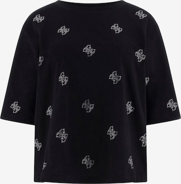 Top 'SILVY 4G SS CN T-SHIRT V6GI18 K2985' di GUESS in nero: frontale