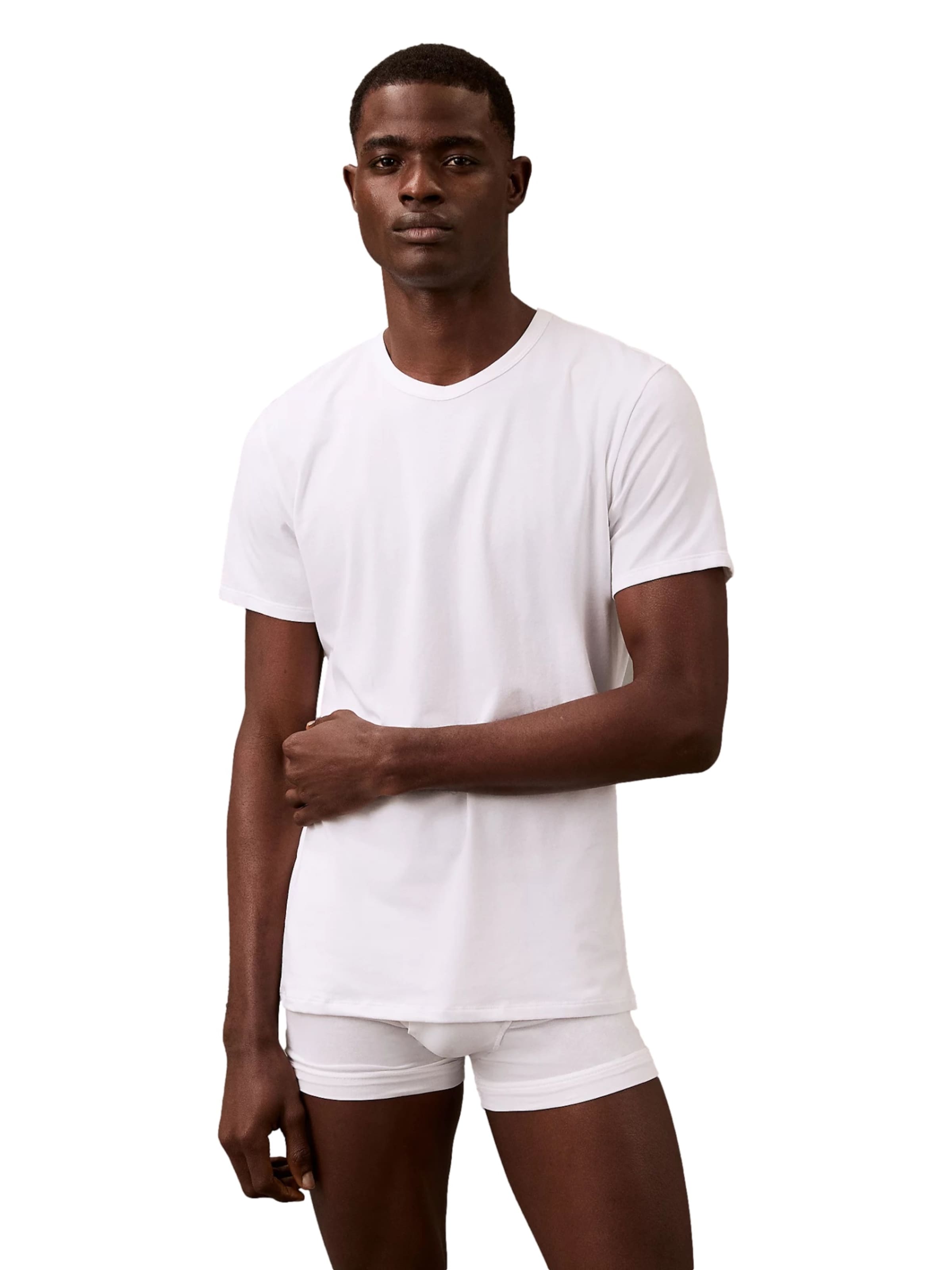T-Shirt Calvin Klein en blanc : devant