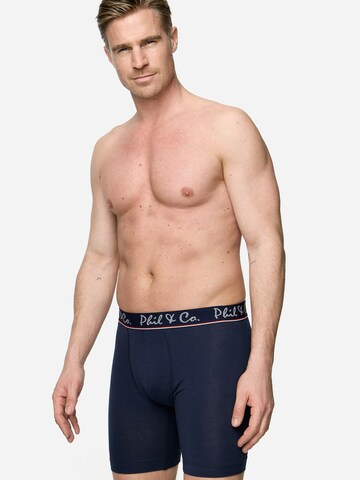 Phil & Co. Berlin - Calzoncillo boxer ' Jersey Long Boxer ' en azul