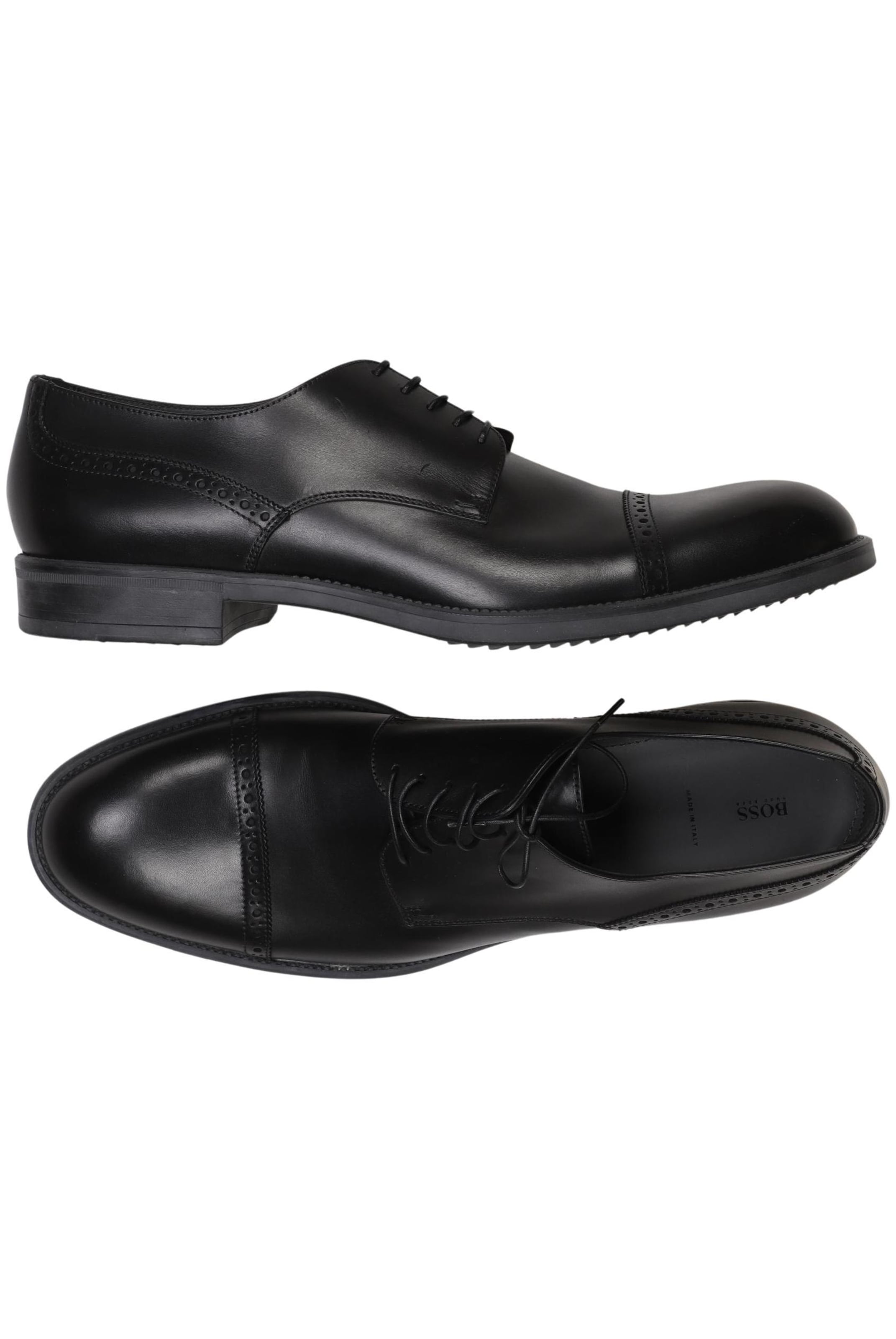 BOSS Black Flats & Loafers in 45,5 in Black: front