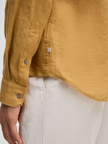 STRELLSON Regular fit Button Up Shirt 'Ceasar' in Yellow