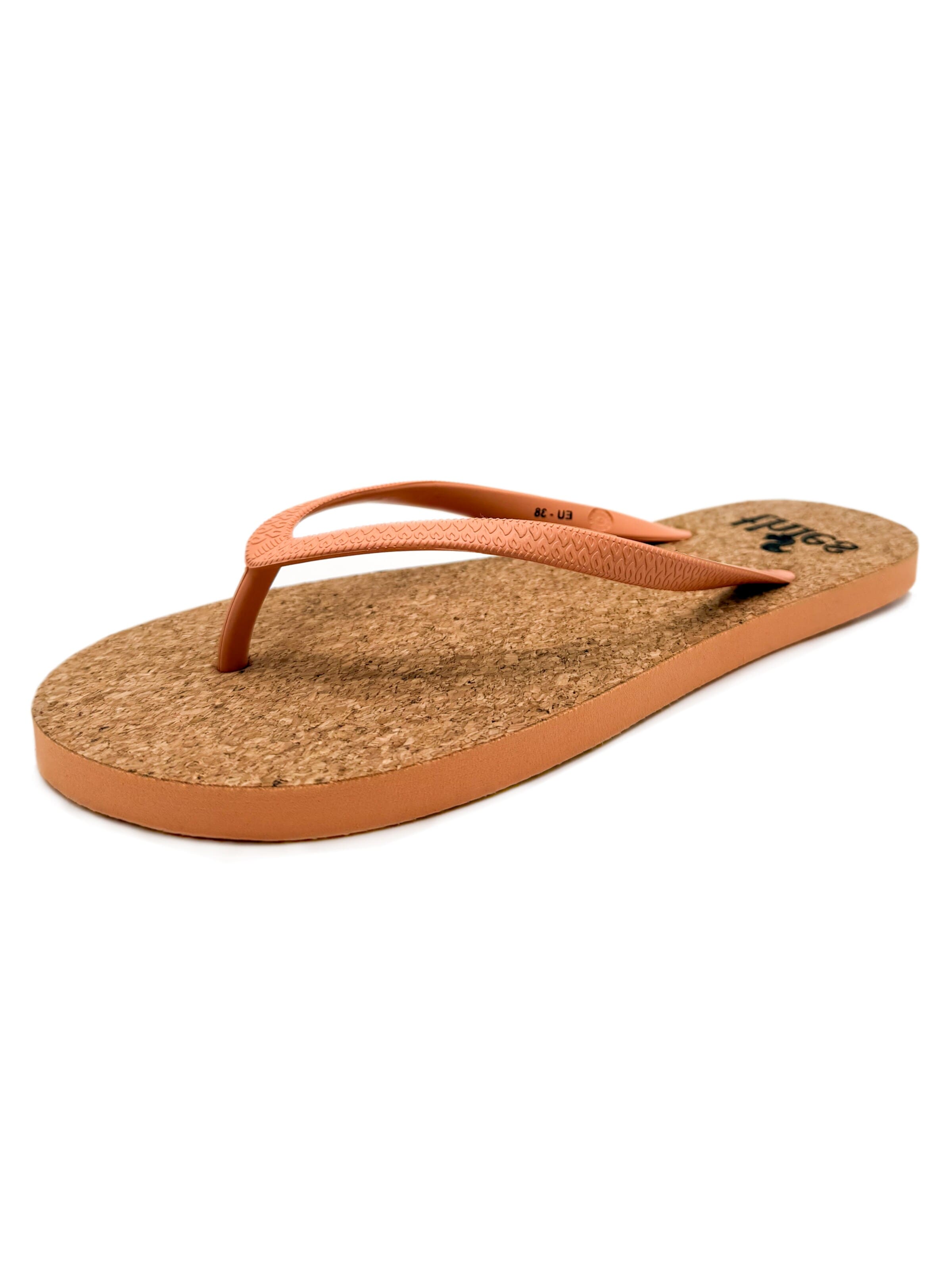 thies T-Bar Sandals 'thies 1856 ® Eco Cork Thies Flips' in Orange: front