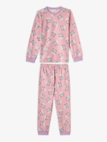 Pigiama 'PENTI Mädchen-Pyjamaset Dainty Kitty aus Baumwolle mit langen Ärmeln' di Penti in rosa